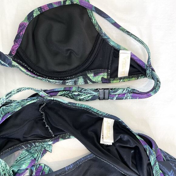 La Perla 2 Piece Bikini Swimsuit Set Womens 42 US 6 Peacock Print - Picture 8 of 10